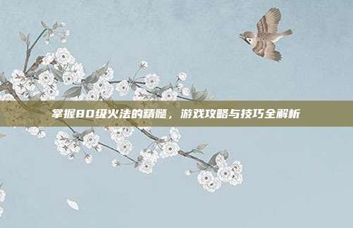 掌握80级火法的精髓，游戏攻略与技巧全解析