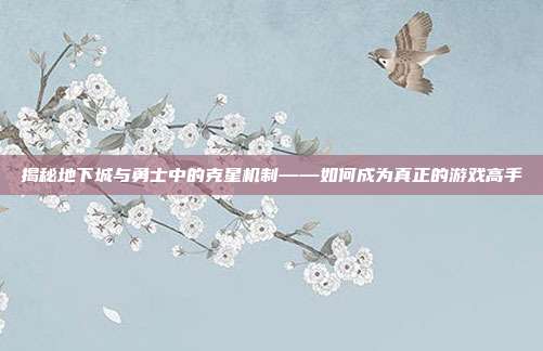 揭秘地下城与勇士中的克星机制——如何成为真正的游戏高手