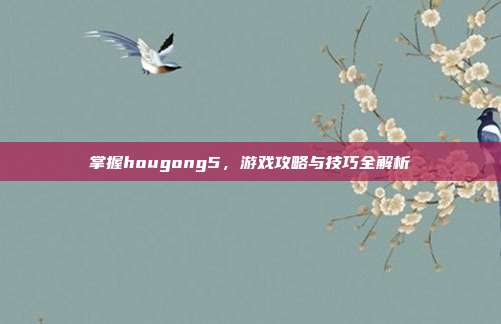 掌握hougong5，游戏攻略与技巧全解析