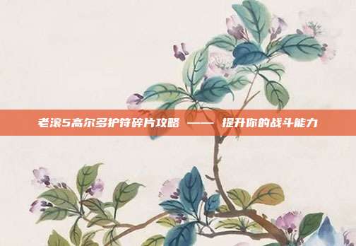 老滚5高尔多护符碎片攻略 —— 提升你的战斗能力