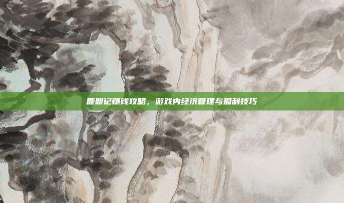 鹿鼎记赚钱攻略，游戏内经济管理与盈利技巧
