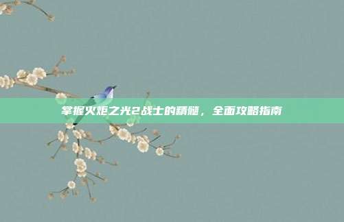 掌握火炬之光2战士的精髓，全面攻略指南