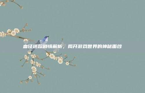 血径迷踪剧情解析,揭开游戏世界的神秘面纱