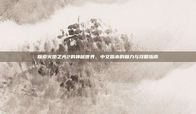 探索火炬之光2的神秘世界,中文版本的魅力与攻略指南