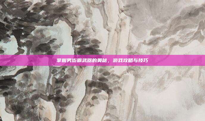 掌握男街霸武器的奥秘,游戏攻略与技巧