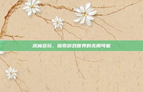 武林多玩,探索游戏世界的无限可能