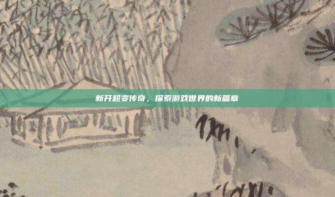 新开超变传奇,探索游戏世界的新篇章