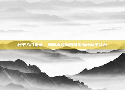 新手入门指南,如何高效利用问道外传新手礼包