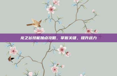 龙之谷技能加点攻略,掌握关键,提升战力