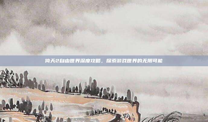 倚天2自由世界深度攻略，探索游戏世界的无限可能