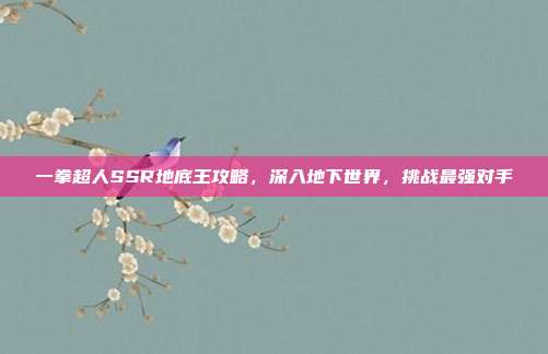 一拳超人SSR地底王攻略,深入地下世界,挑战最强对手