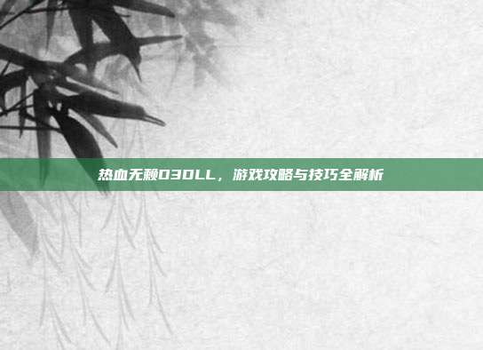 热血无赖D3DLL,游戏攻略与技巧全解析