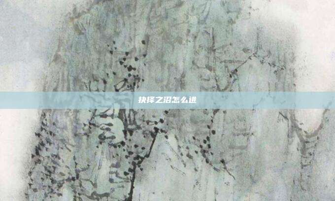 抉择之沼怎么进