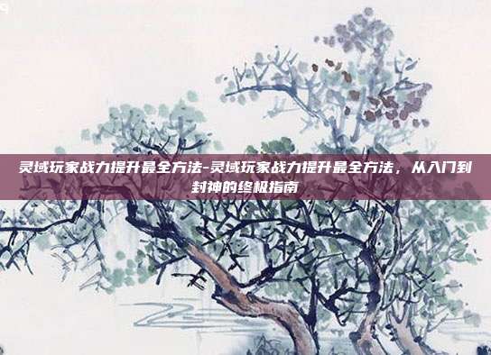 灵域玩家战力提升最全方法-灵域玩家战力提升最全方法，从入门到封神的终极指南