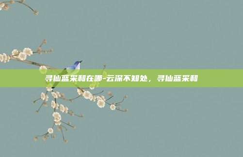 寻仙蓝采和在哪-云深不知处，寻仙蓝采和