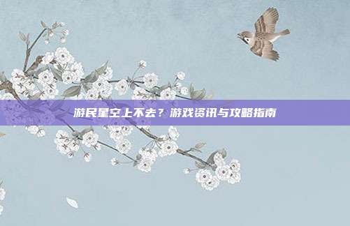 游民星空上不去?游戏资讯与攻略指南