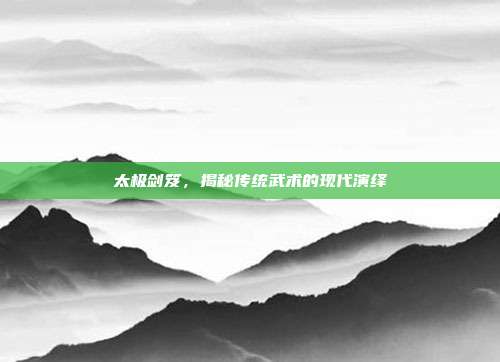太极剑笈,揭秘传统武术的现代演绎