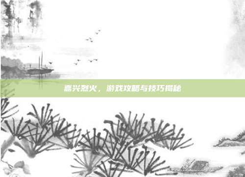 嘉兴烈火，游戏攻略与技巧揭秘