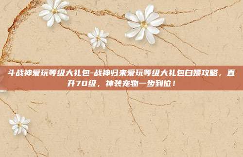斗战神爱玩等级大礼包-战神归来爱玩等级大礼包白嫖攻略，直升70级，神装宠物一步到位！