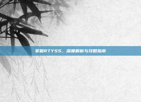 掌握RTYSS,深度解析与攻略指南