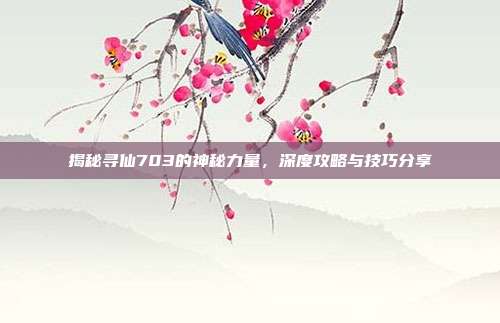 揭秘寻仙703的神秘力量,深度攻略与技巧分享