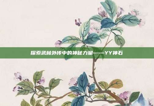 探索武林外传中的神秘力量——YY神石