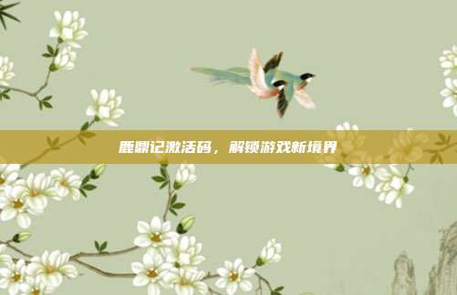 鹿鼎记激活码,解锁游戏新境界