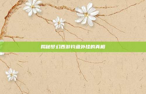 揭秘梦幻西游钓鱼外挂的真相