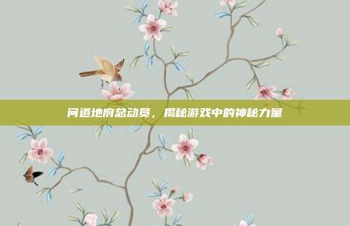 问道地府总动员,揭秘游戏中的神秘力量