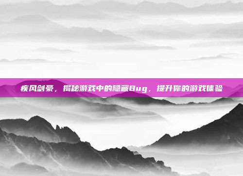 疾风剑豪，揭秘游戏中的隐藏Bug，提升你的游戏体验