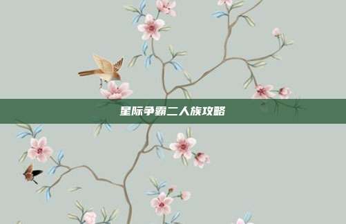 星际争霸二人族攻略