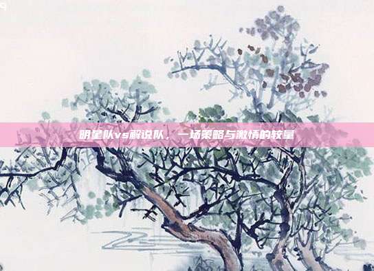 明星队vs解说队，一场策略与激情的较量