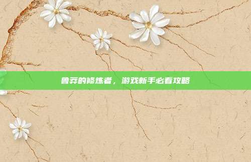 鲁莽的修炼者，游戏新手必看攻略
