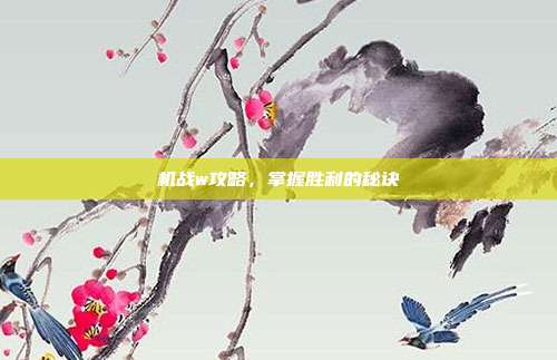 机战w攻略，掌握胜利的秘诀