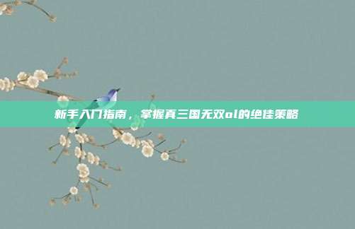 新手入门指南,掌握真三国无双ol的绝佳策略