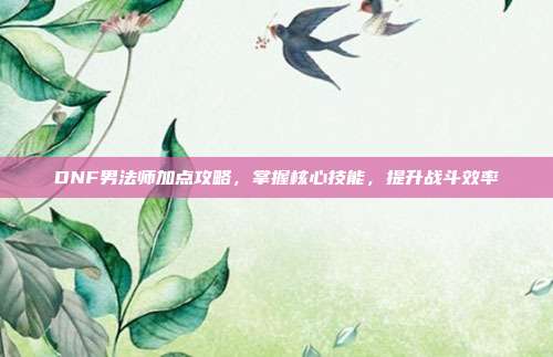 DNF男法师加点攻略,掌握核心技能,提升战斗效率