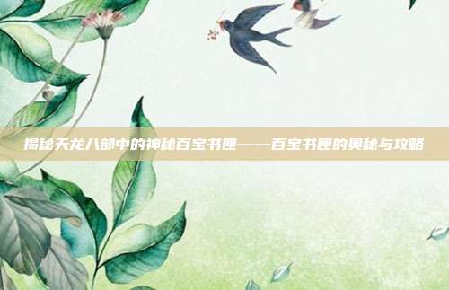 揭秘天龙八部中的神秘百宝书匣——百宝书匣的奥秘与攻略