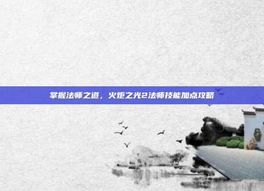 掌握法师之道，火炬之光2法师技能加点攻略