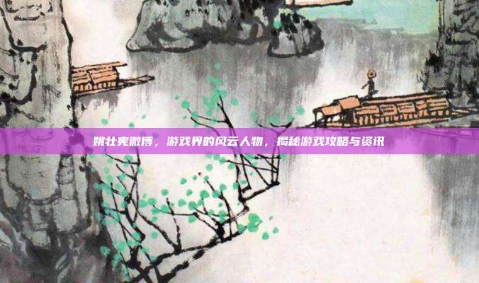 姚壮宪微博,游戏界的风云人物,揭秘游戏攻略与资讯
