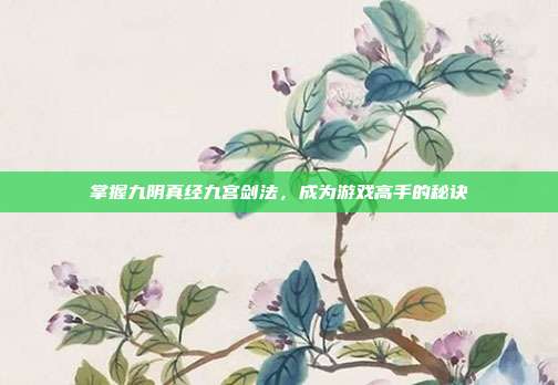 掌握九阴真经九宫剑法,成为游戏高手的秘诀