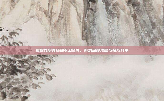 揭秘九阴真经锦衣卫2内，游戏深度攻略与技巧分享