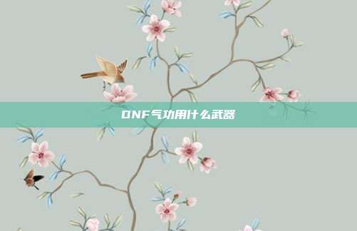 DNF气功用什么武器