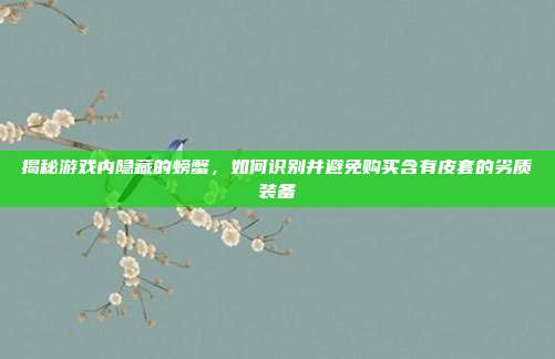 揭秘游戏内隐藏的螃蟹，如何识别并避免购买含有皮套的劣质装备