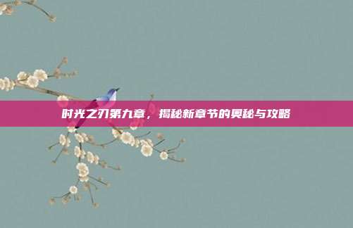 时光之刃第九章，揭秘新章节的奥秘与攻略
