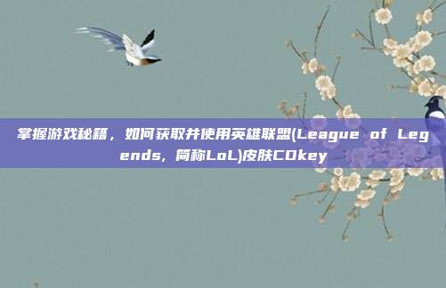 掌握游戏秘籍,如何获取并使用英雄联盟(League of Legends, 简称LoL)皮肤CDkey