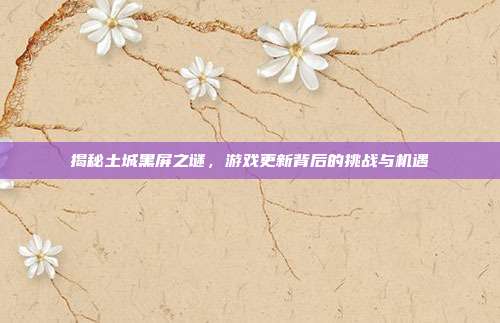 揭秘土城黑屏之谜，游戏更新背后的挑战与机遇