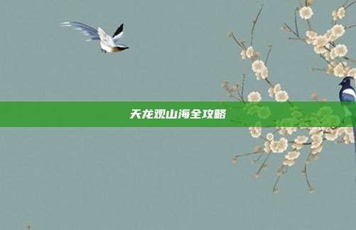 天龙观山海全攻略