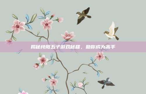 揭秘纯阳五子游戏秘籍,助你成为高手