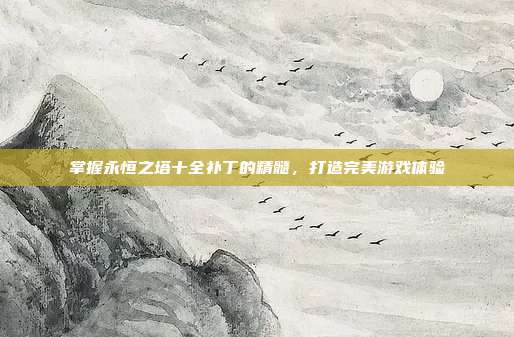掌握永恒之塔十全补丁的精髓，打造完美游戏体验