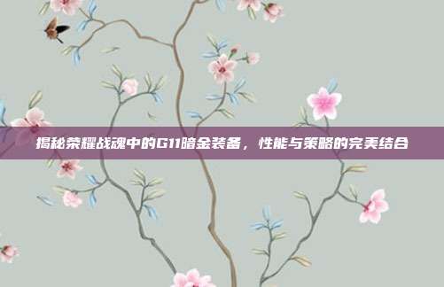 揭秘荣耀战魂中的G11暗金装备,性能与策略的完美结合